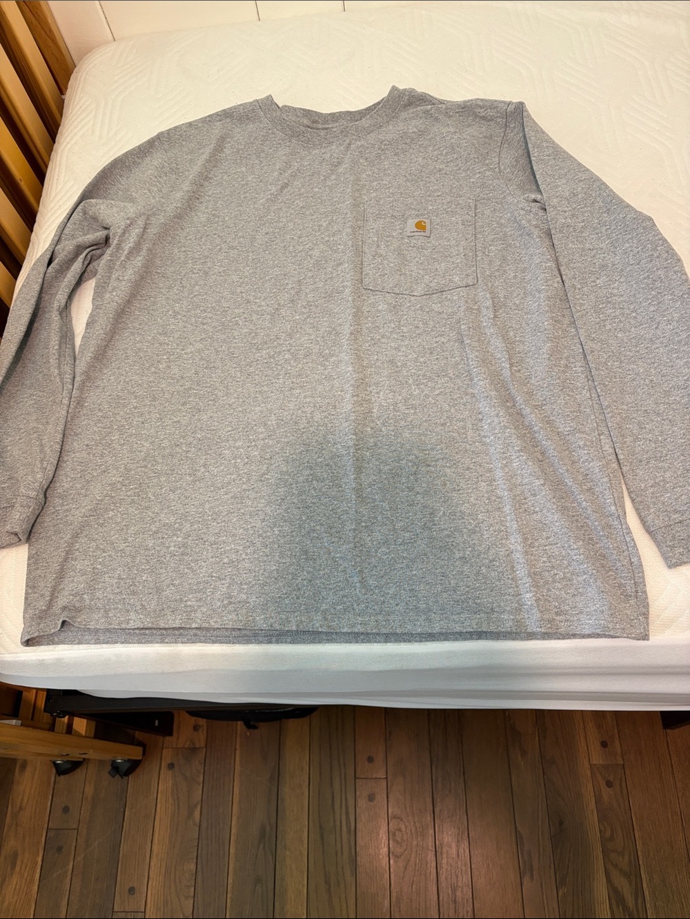 Carhartt Heather Gray Long-Sleeve Pocket Tee